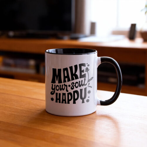 11 oz Mug w Color Inside & Handle (Black)2