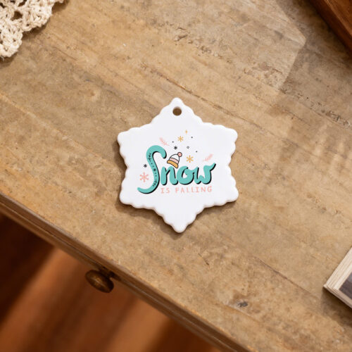 Ceramic Snowflake Photo Ornament3