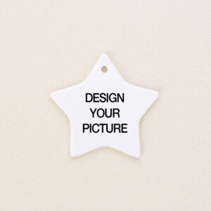 Ceramic Star shaped Photo Ornament1