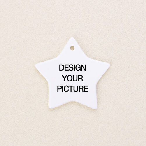 Ceramic Star shaped Photo Ornament1