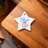 Ceramic Star shaped Photo Ornament2
