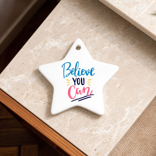 Ceramic Star shaped Photo Ornament4
