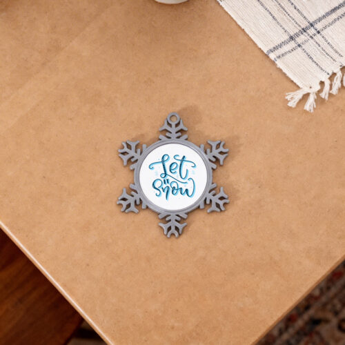 Pewter Snowflake Photo Ornament3