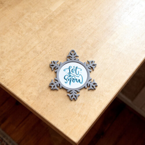 Pewter Snowflake Photo Ornament4