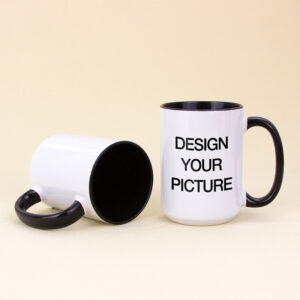 15 oz Mug w Color Inside & Handle (Black)1
