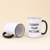 15 oz Mug w Color Rim & Handle (Black)1