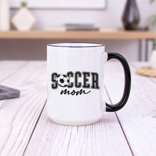 15 oz Mug w Color Rim & Handle (Black)4