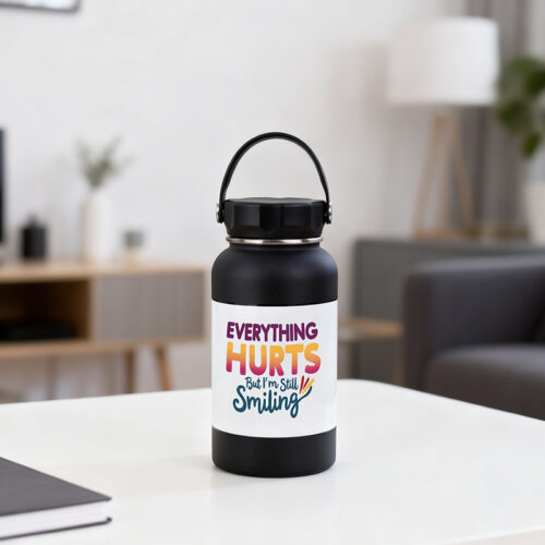 25 oz Black Water Bottle3