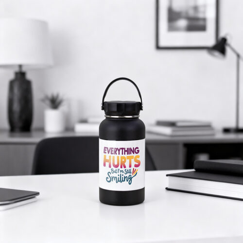 25 oz Black Water Bottle4