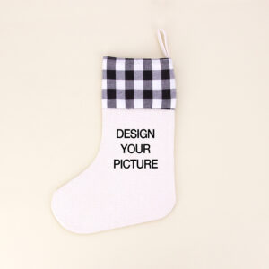 Linen Christmas Stocking Black1