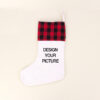 Linen Christmas Stocking Red1