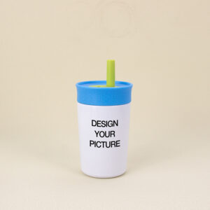 300ml Kid’s Stainless Steel Cup with Soft Silicone Straw Lid