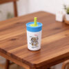 300ml Kid’s Stainless Steel Cup with Soft Silicone Straw Lid