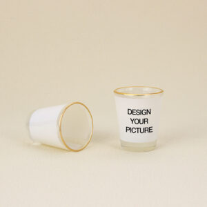 1.5 oz Shot Glass with Gold Rim