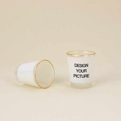1.5 oz Shot Glass with Gold Rim