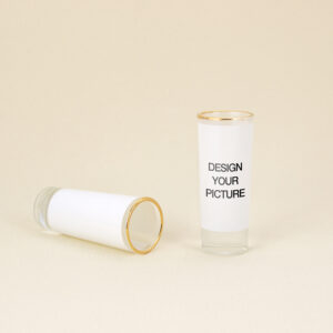 2 oz Shot Glass with Gold Rim