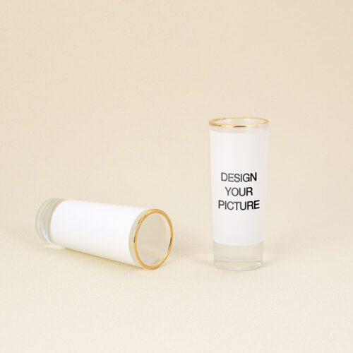 2 oz Shot Glass with Gold Rim
